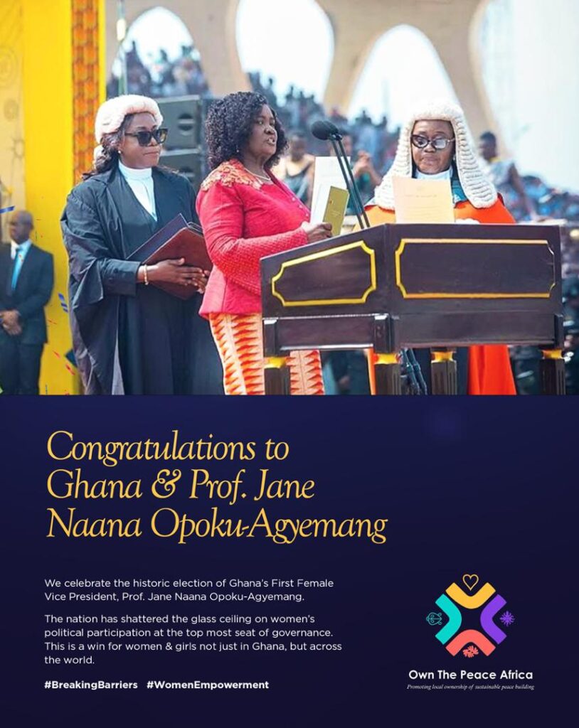 Prof. Jane Naana Opoku-Agyemang swearing in
